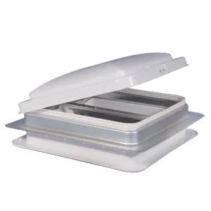 73111-C1G1 – HENG'S IND Roof Vent, Manual Opening For 14 Inch x 14 Inch With Screen Without Fan Pure White Screen Fra...